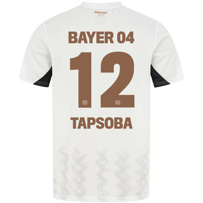 Men's Bayer 04 Leverkusen 24/25 Away White Soccer Jersey TAPSOBA