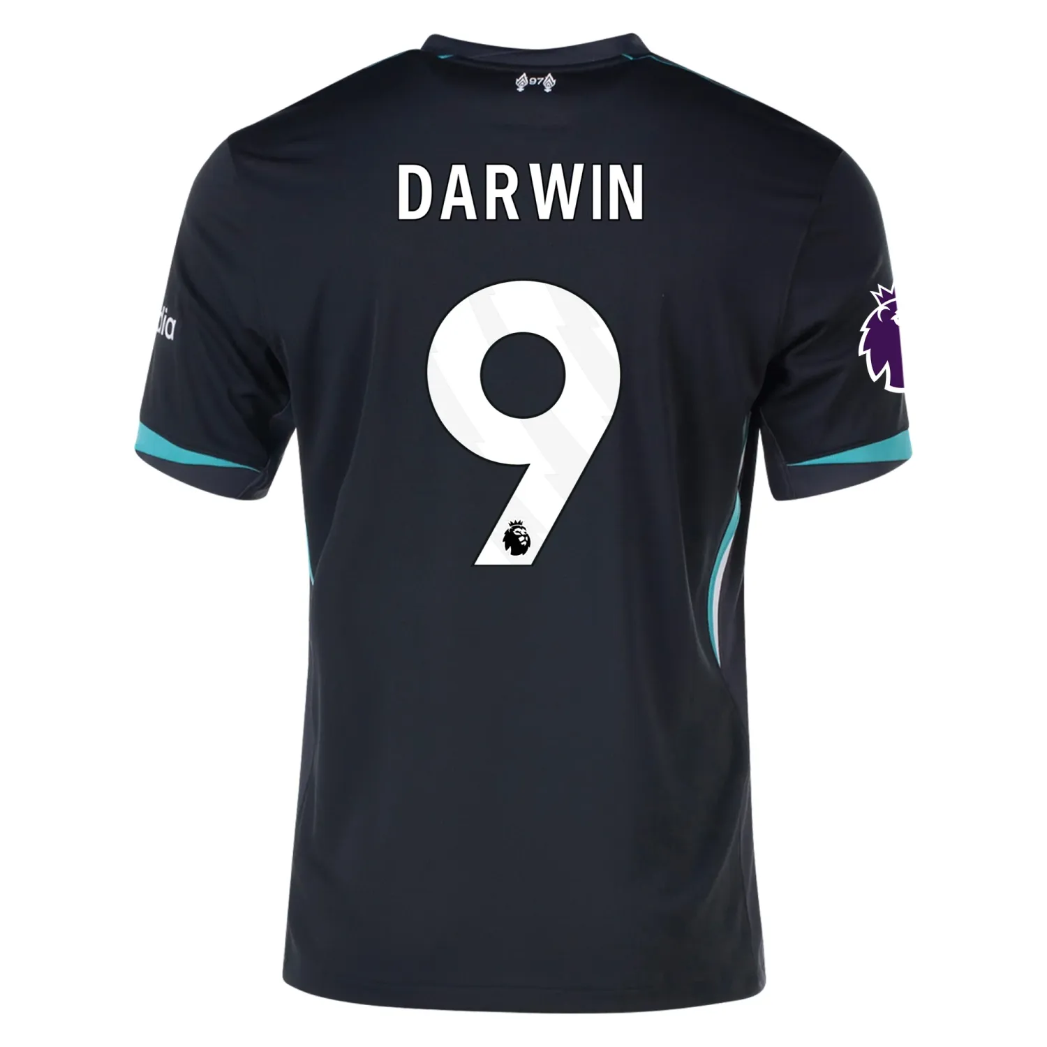 Men's Liverpool 24/25 Away Black Soccer Jersey DARWIN