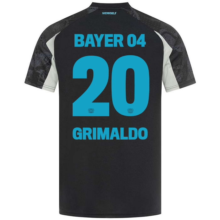 Men's Bayer 04 Leverkusen 24/25 Third Black Soccer Jersey GRIMALDO