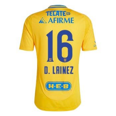 Men's Tigres UANL 24/25 Home Soccer Jersey D. LAINEZ