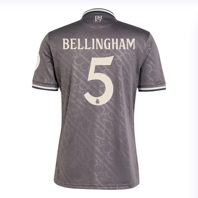 Men's Real Madrid 24/25 Third Grey Soccer Jersey BELLINGHAM