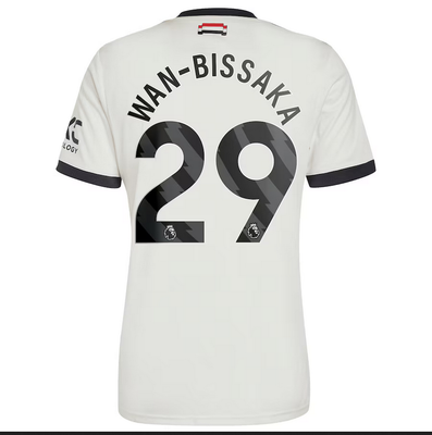 Men's Manchester United 24/25 Third White Jersey WAN-BISSAKA