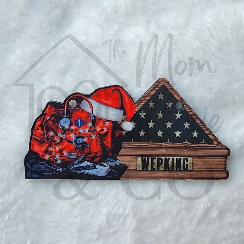 sublimation MDF ornament-EMS BAG WITH FOLDED FLAG