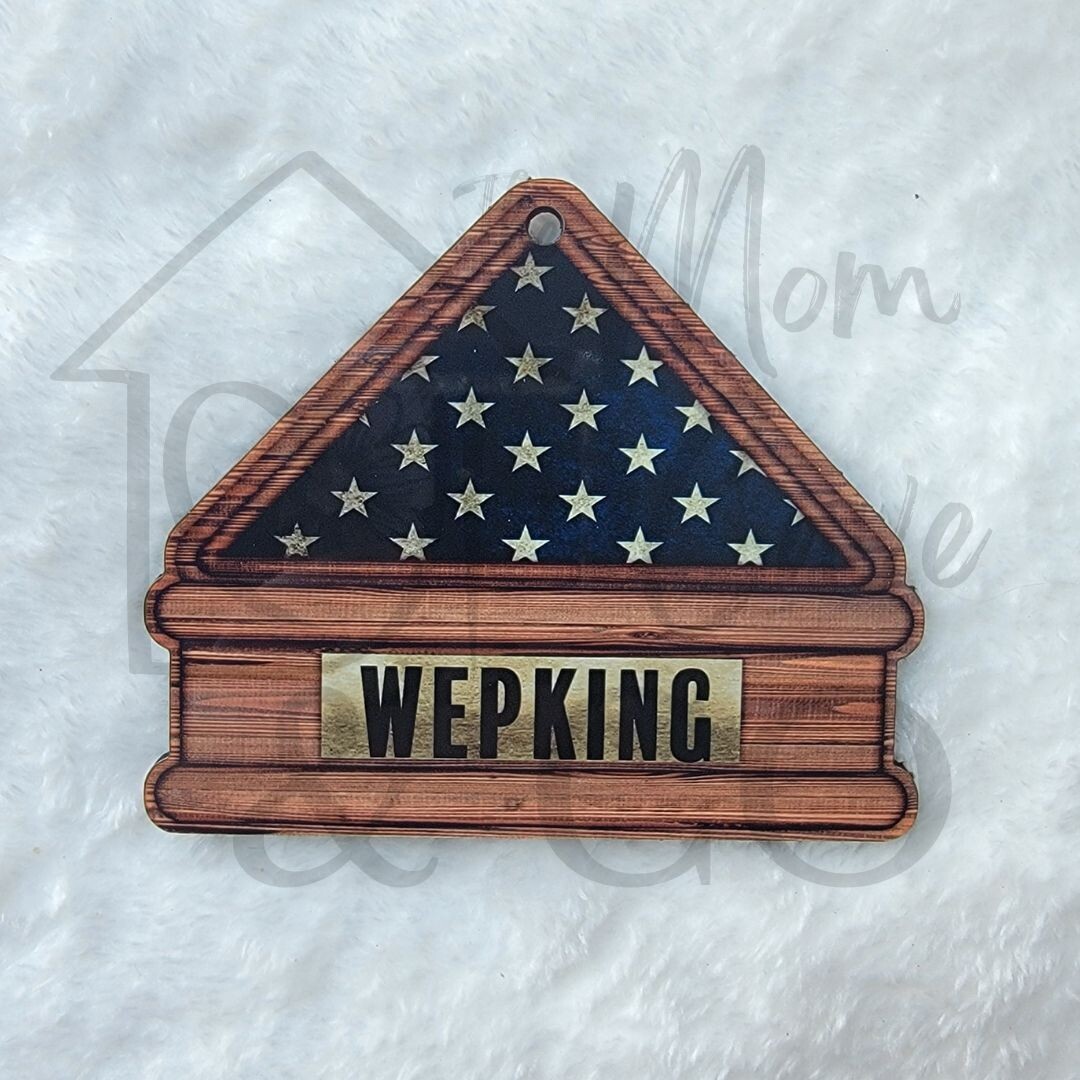 sublimation MDF ornament-FOLDED FLAG