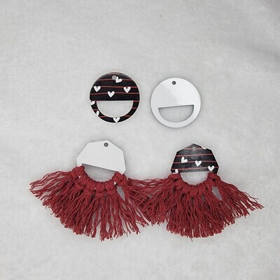 sublimation MDF Macrame earrings