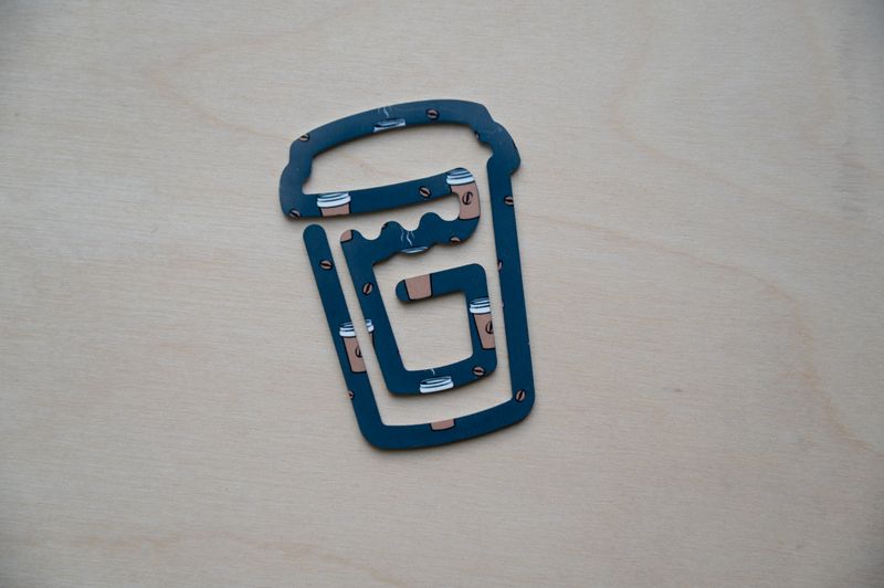 Acrylic COFFEE CUP paper clip