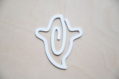 Acrylic GHOST POINTED BOTTUM FLOATING paper clip