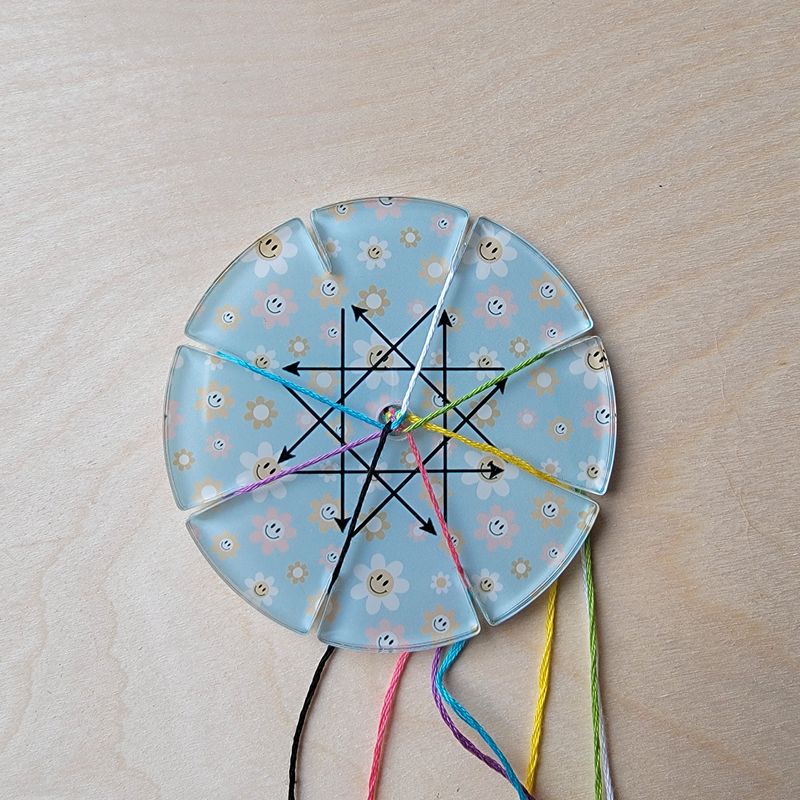 Friendship bracelet wheel