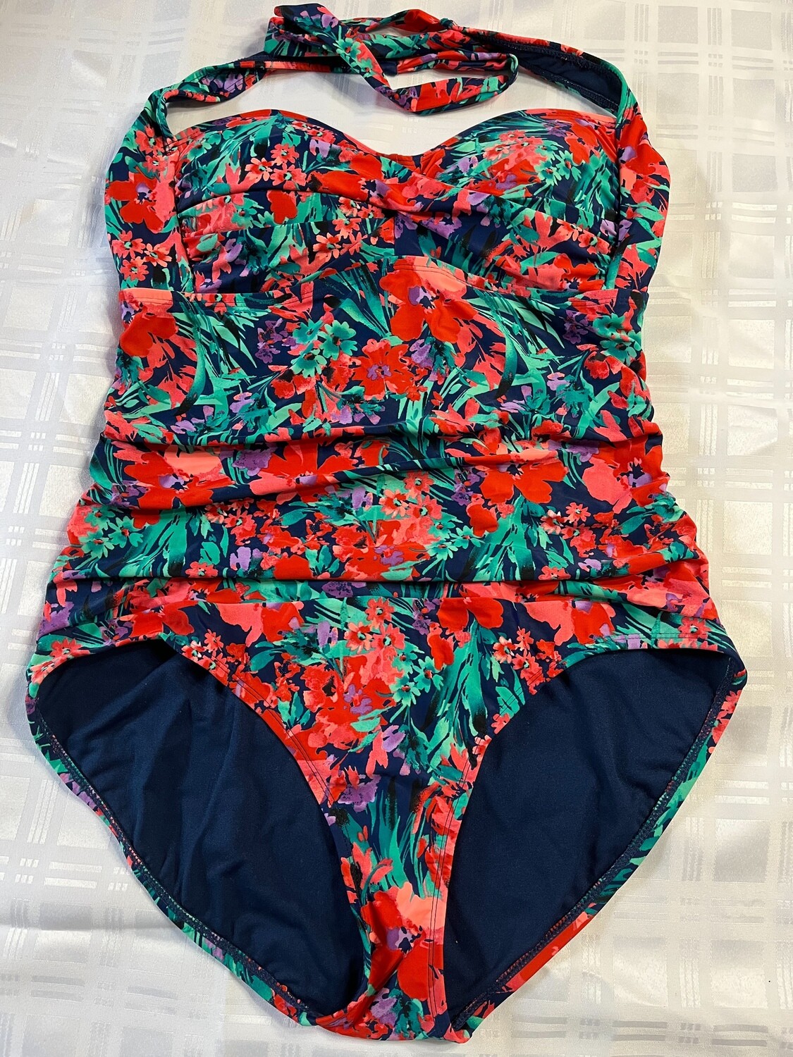 Navy &amp; Pink Swimsuit