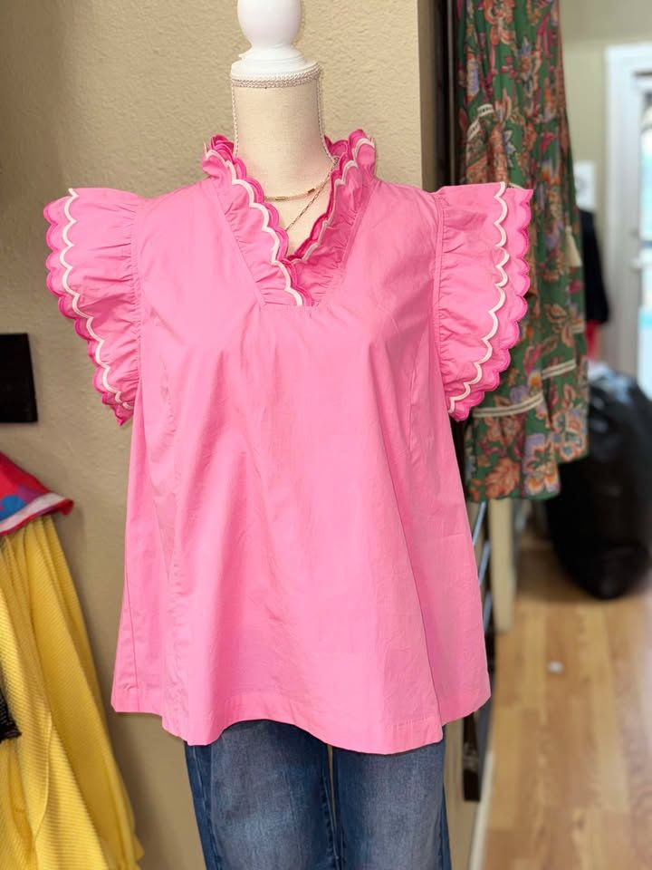 No Lining Solid Top With Scalloped