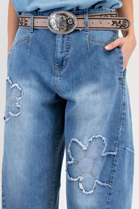 Flower Patch Detail Jeans