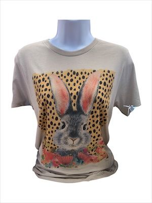 Floral Cheetah Bunny Tee
