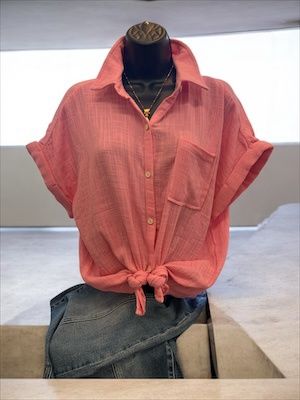 Gauze SS button Down Shirt