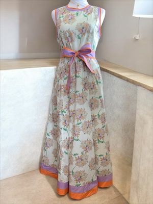 Orange/Green Print Sundress