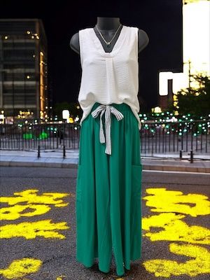 Striped Sash Knit Pants