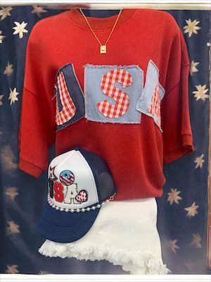 USA SS French terry top
