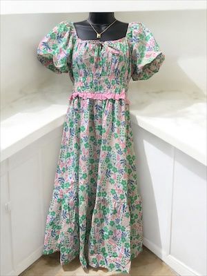 Green Mix Floral Dress