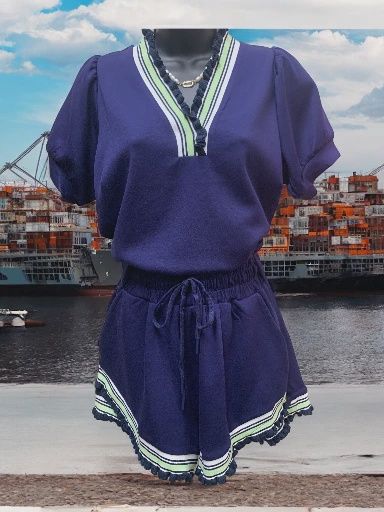 Ruffle Trim Knit shorts