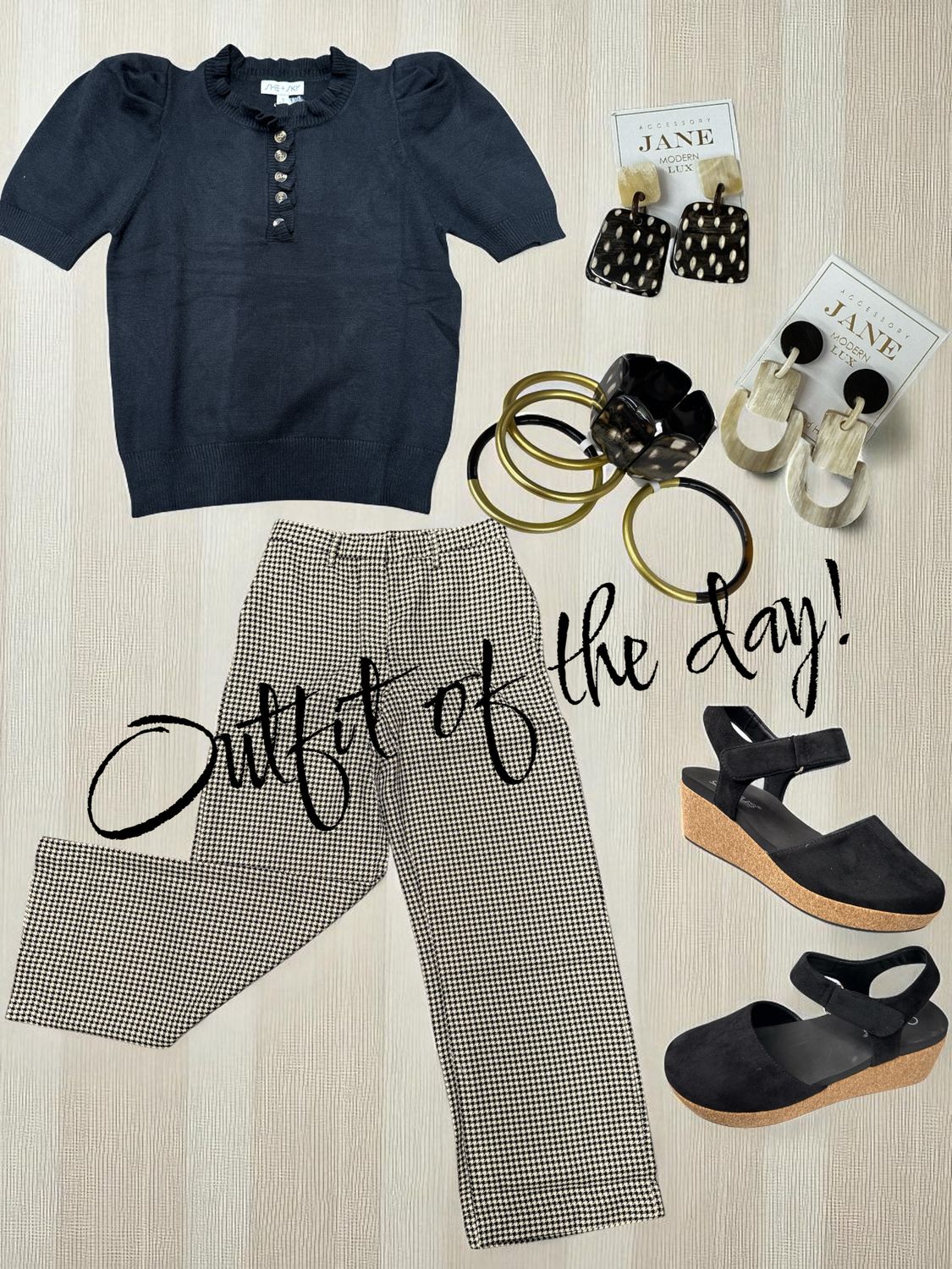 Black Mid Rise Long Pants