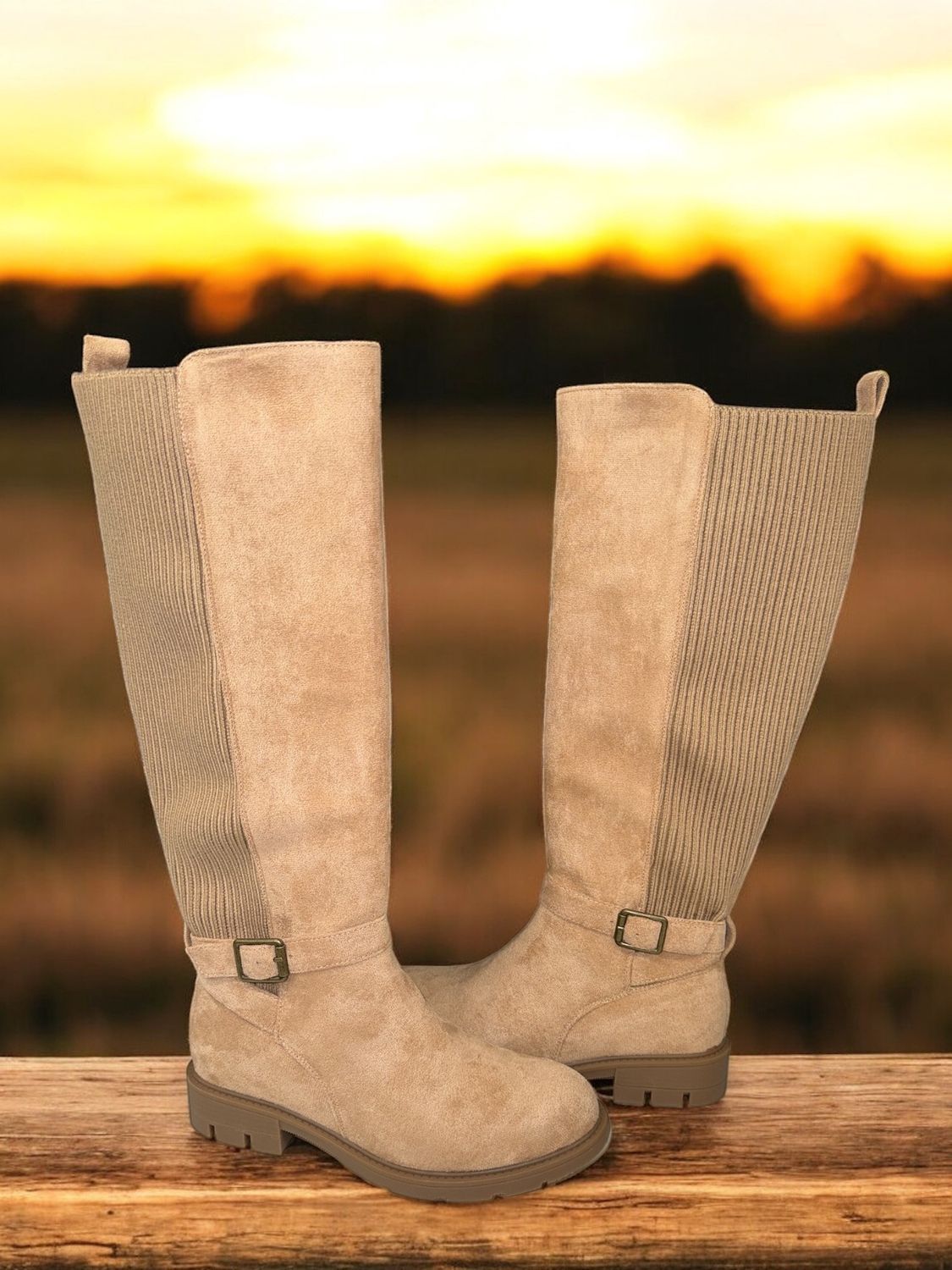 Hay There Camel Faux Suede
