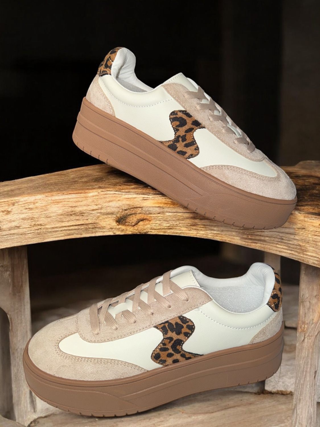 Pop Off Sneaker w/Leopard