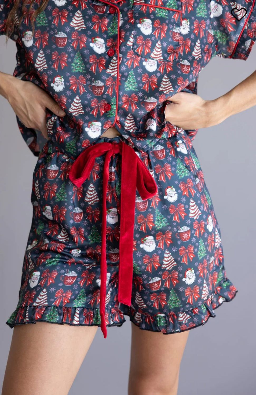 Charcoal HolidayPrint PJ Set