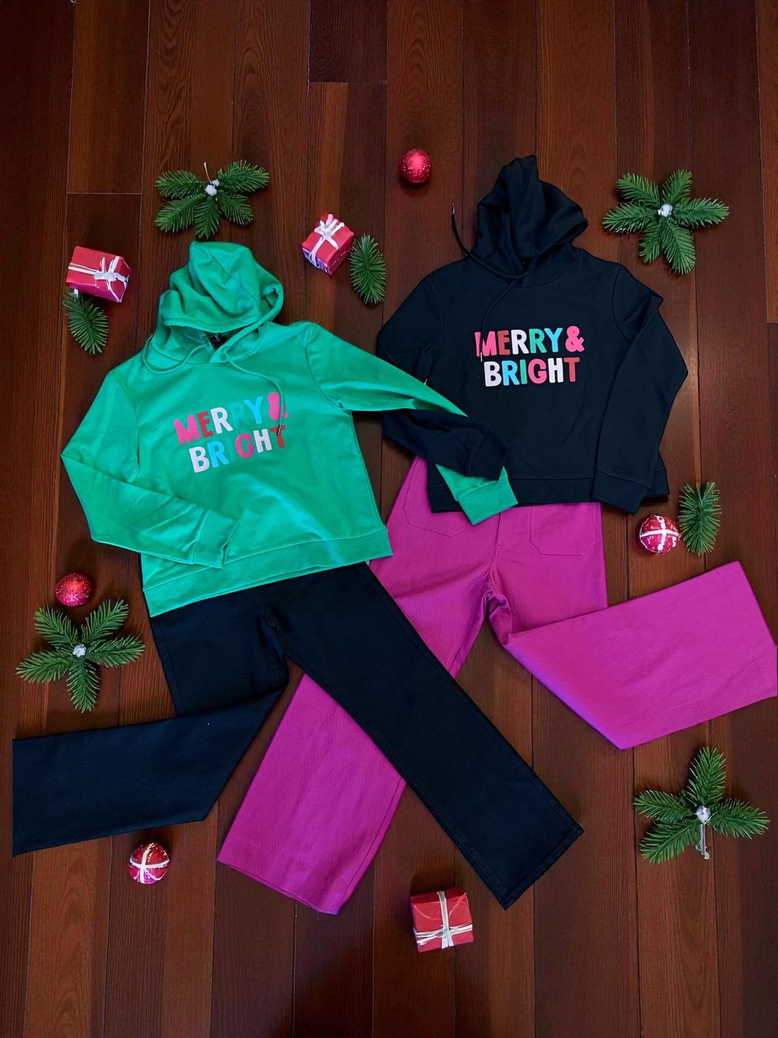 Merry &amp; Bright Hooded Sweatshirt