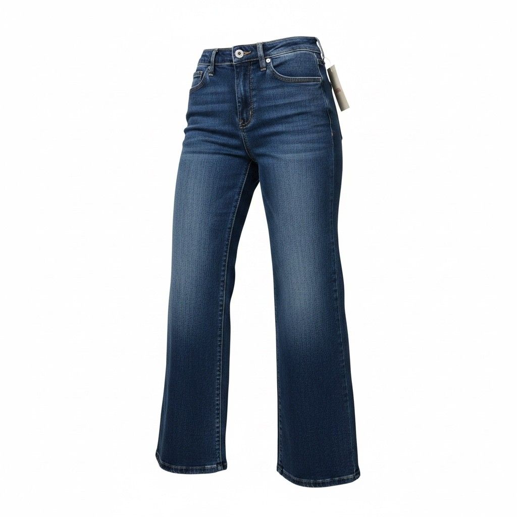 Mid Rise Wide Ankle Jeans