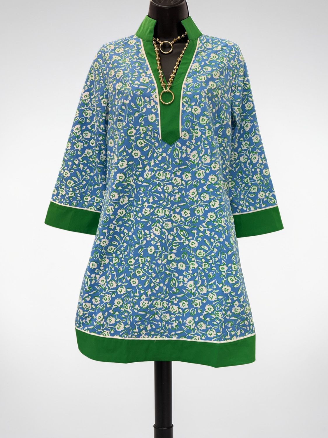 Brenda Meadow Line Blue Dress