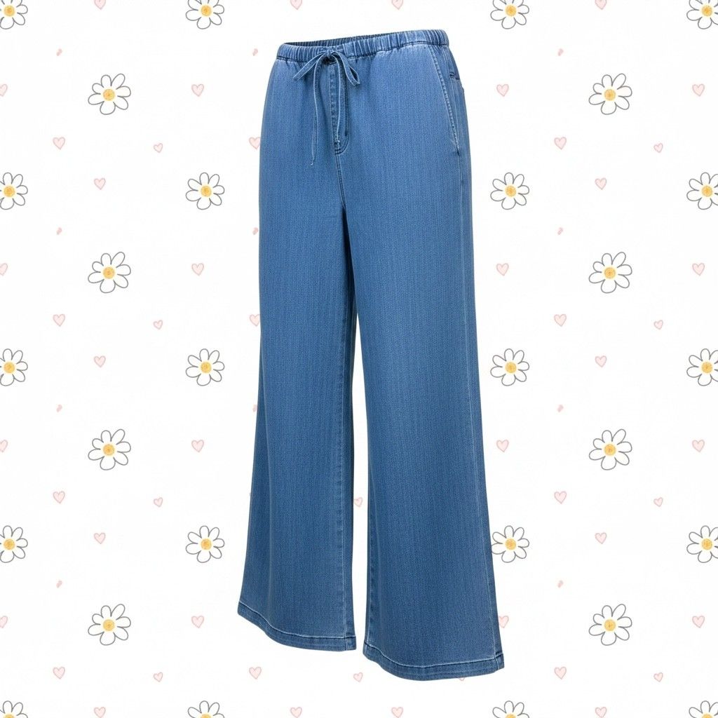 High Rise Wide Leg With Drawstring