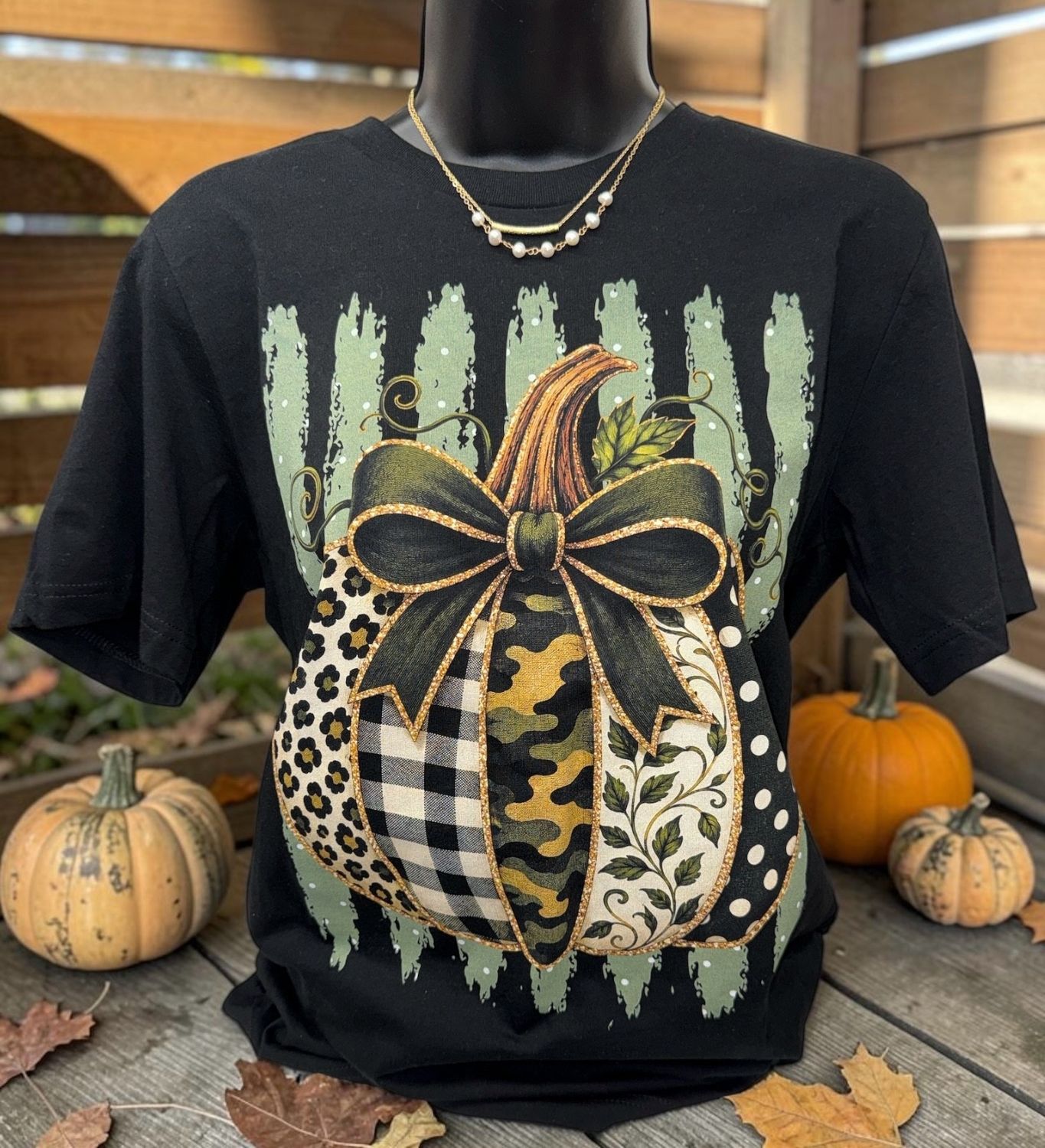 Pattern Camo Pumpkin Tee