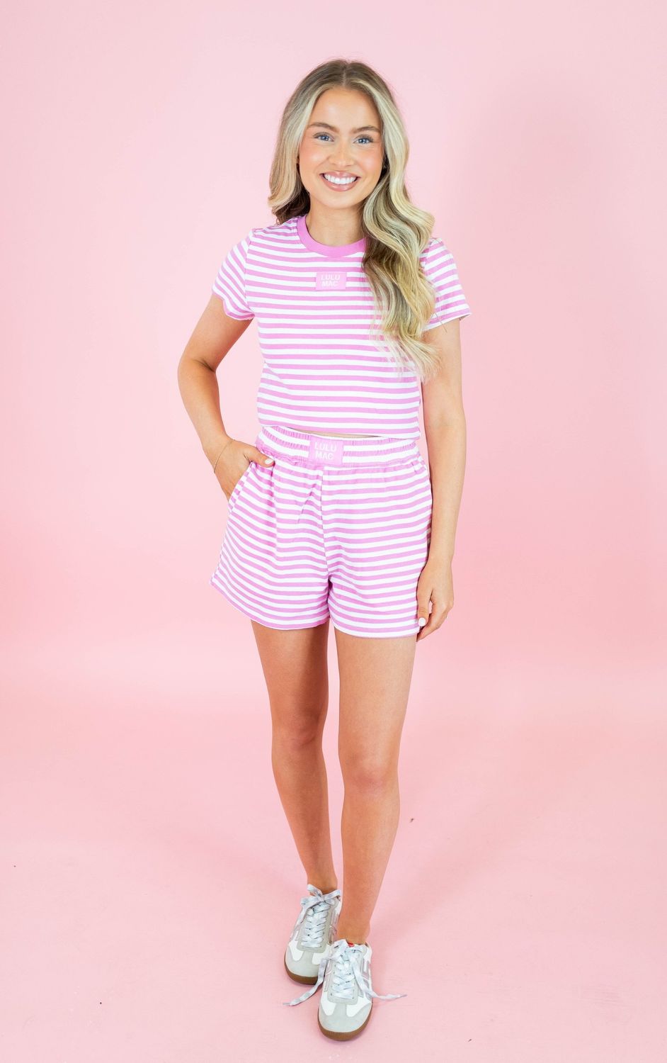 Striped MonoChrome Baby Doll Top