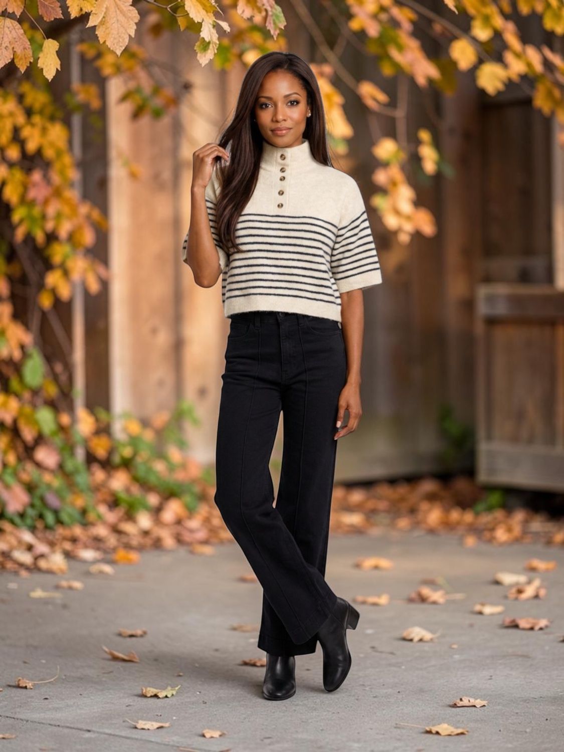 Tan Striped Sweater