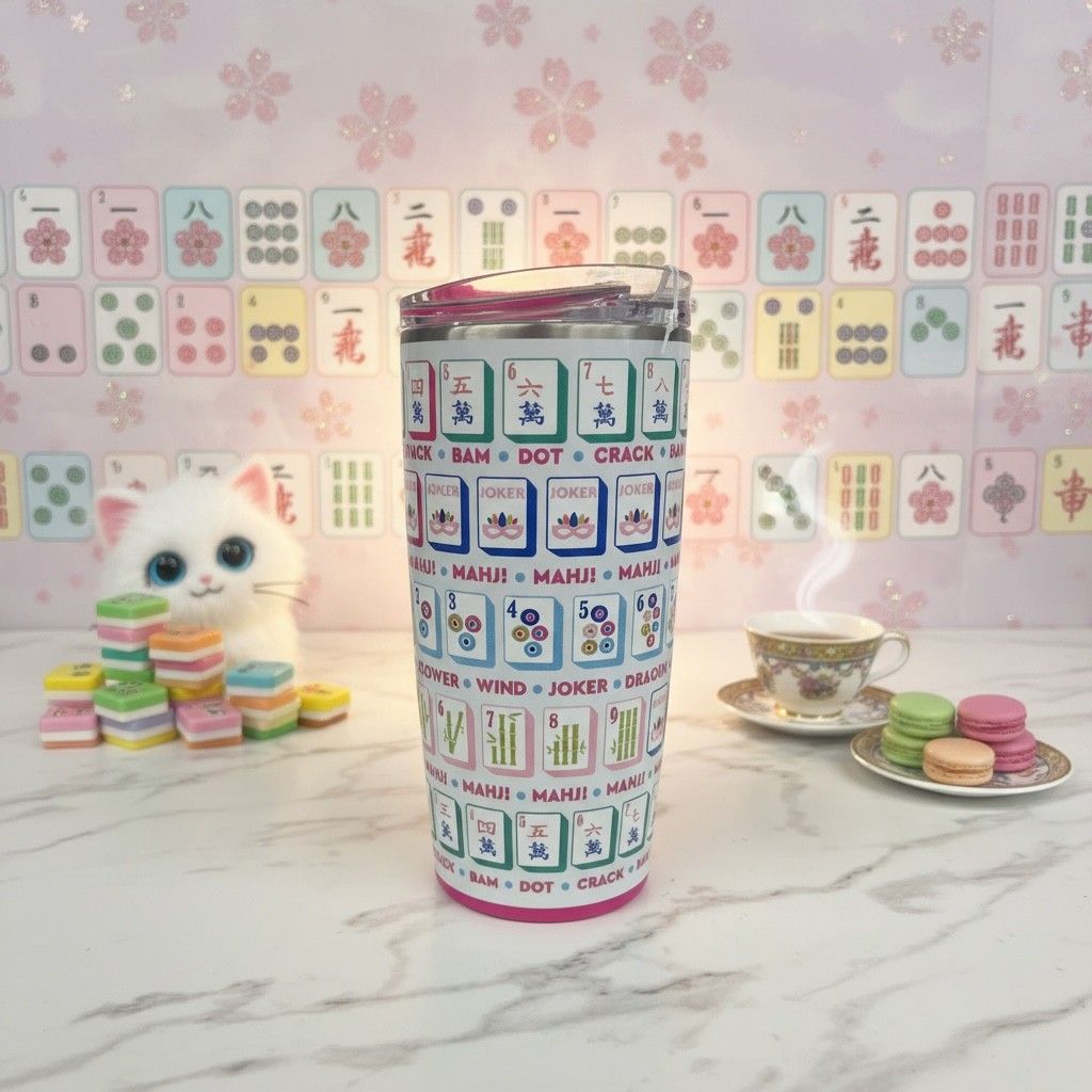 22 0z  stainless tumbler Swig Mahjong Cup