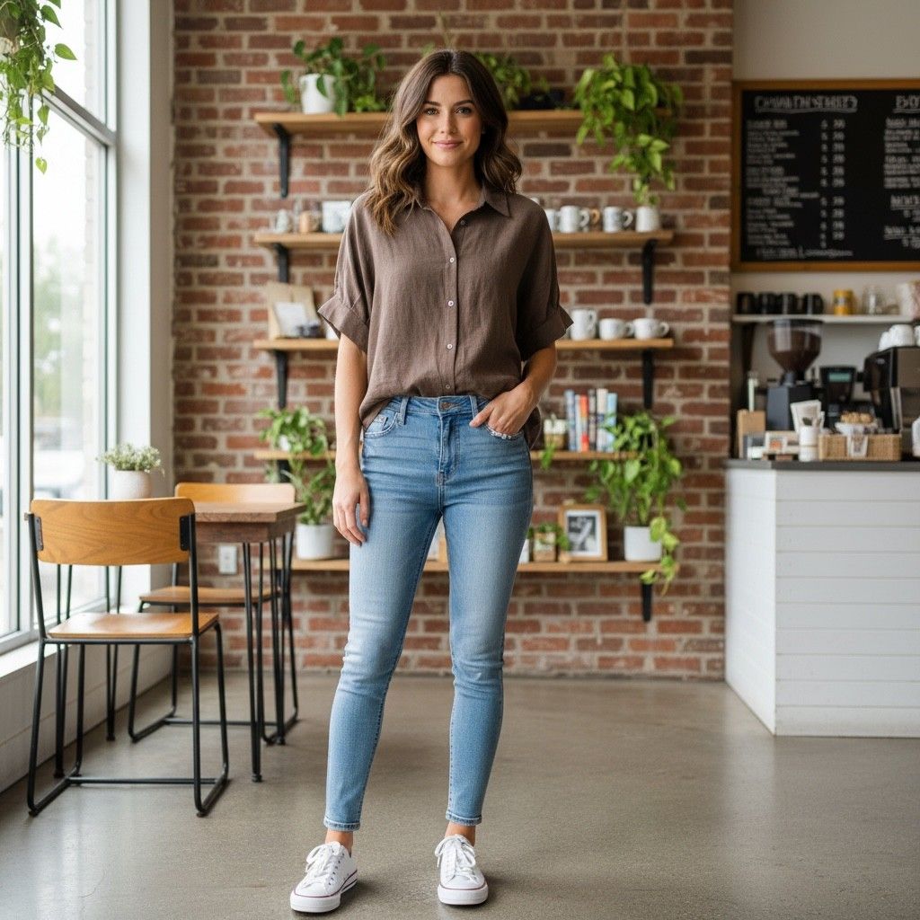 Oversized Mocha Top