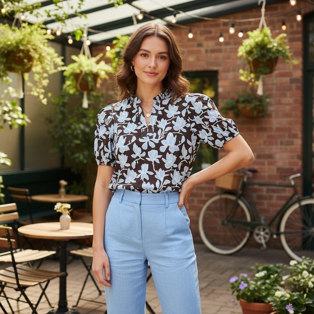 Lainey Growing Grace Blue Top