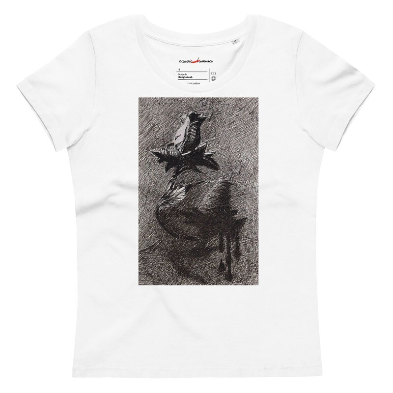 bonded...  Women&#39;s fitted eco tee with original drawing