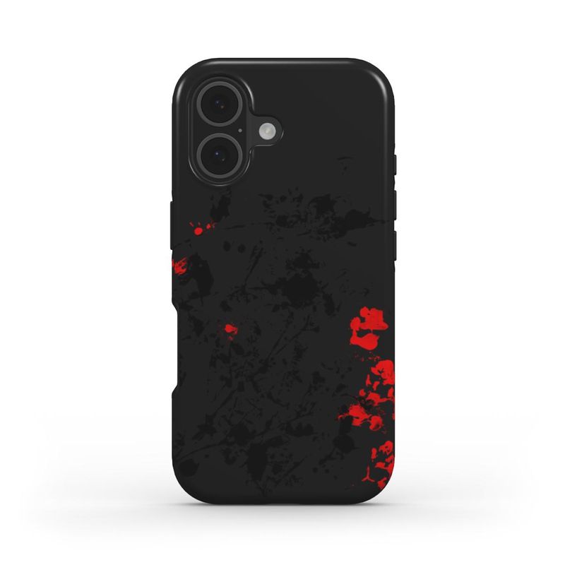 Luminescence - Artist designed Tough Phone Case by Eunoia Lumina Luminescence tough phone case – light and shadow inspired Eunoia Lumina collection piece. Black with black and red design.