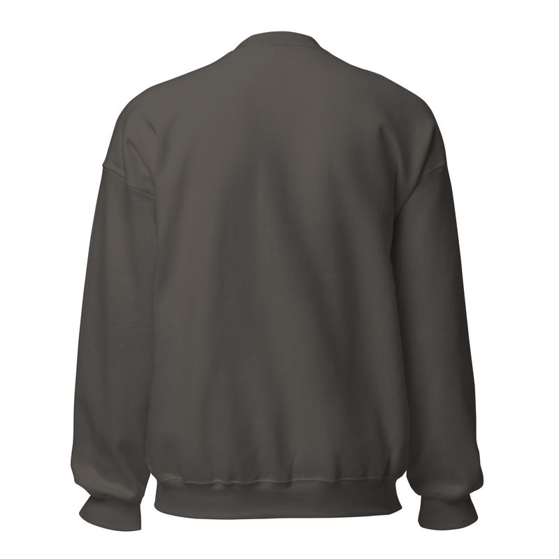 Deeply Human Red sweatshirt back view unisex Eunoia Lumina