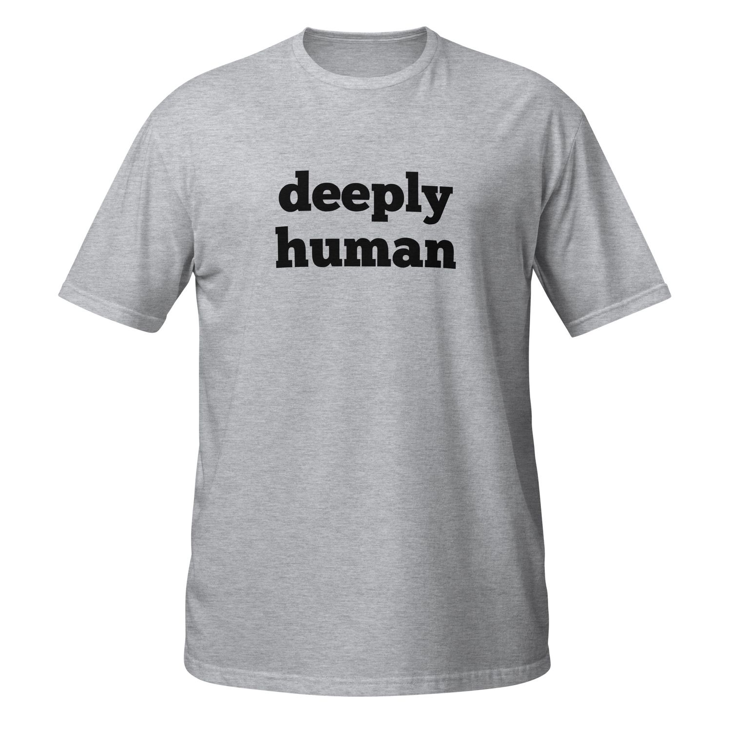 Deeply Human Men&#39;s t-shirt front view Eunoia Lumina wearable Art