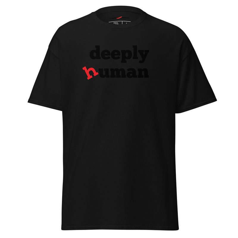 Deeply Human Red - Men&#39;s Unisex classic tee by Eunoia Lumina