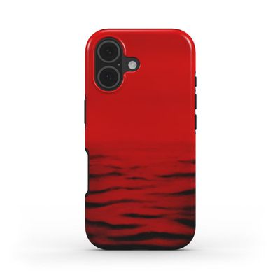 Devour - Artist designed Tough Phone Case by Eunoia Lumina Devour Phone Case by Eunoia Lumina – abstract design in black and red front view