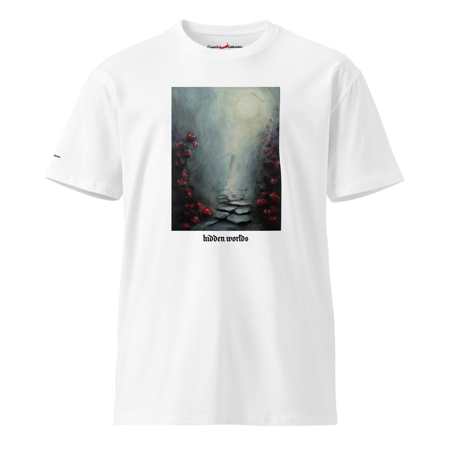 Hidden Worlds Premium t-shirt Women's design by Eunoia Lumina