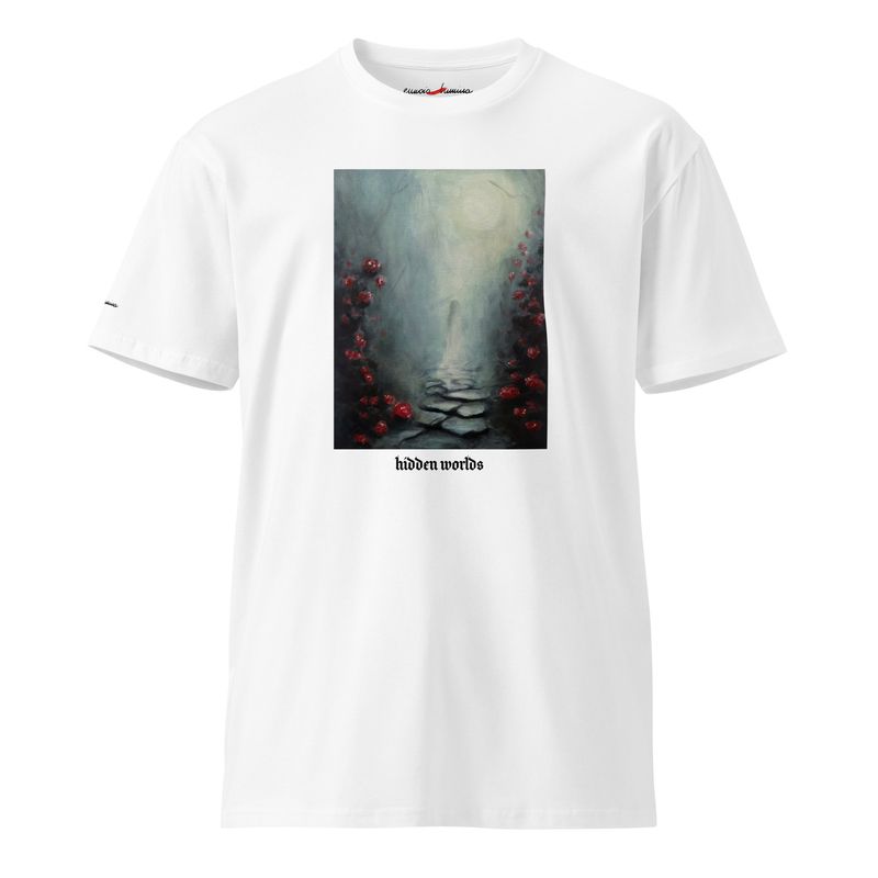 Hidden Worlds Premium t-shirt Women's design by Eunoia Lumina