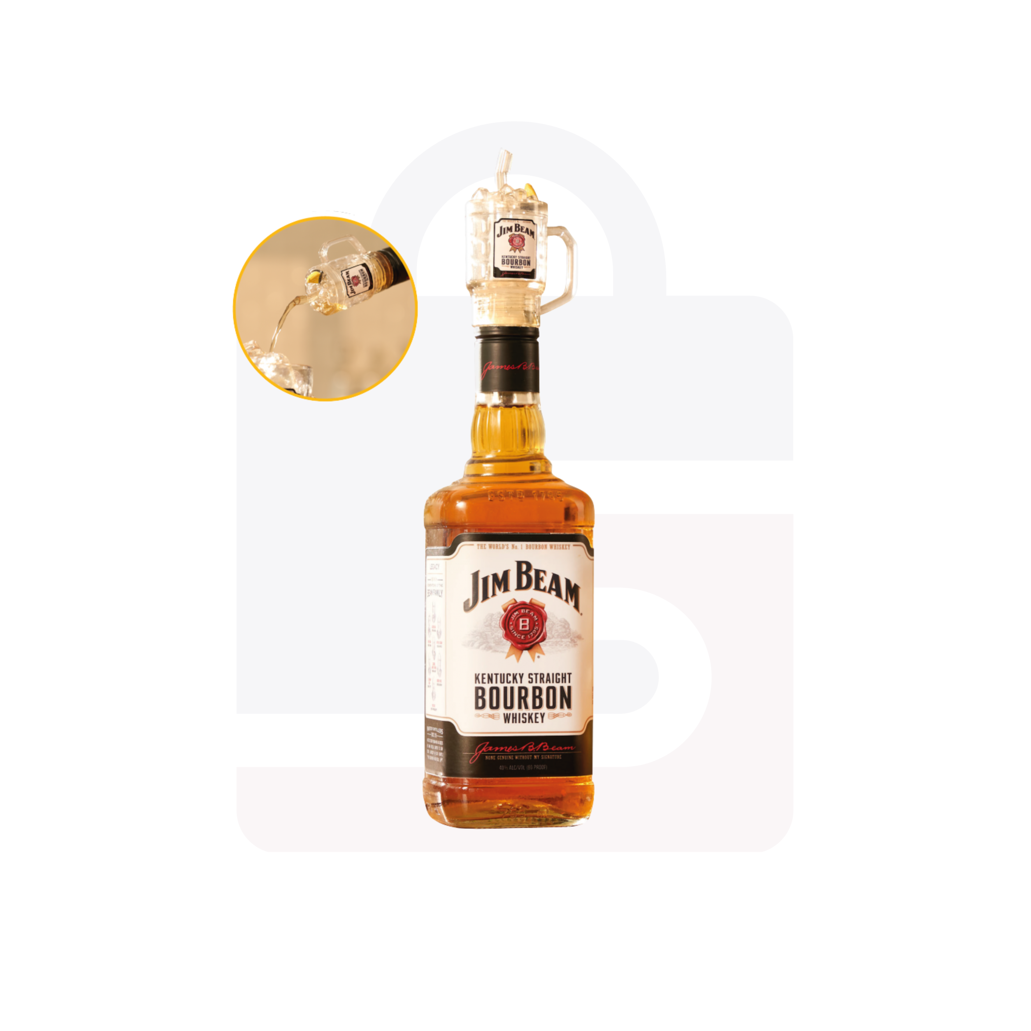 Whisky Jim Beam Bourbon 1L - Birimport