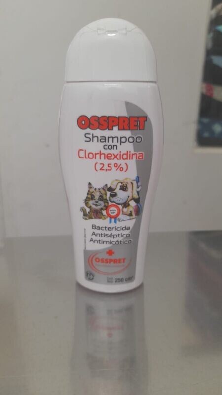 Shampoo con Clorhexidina 2.5% Osspret