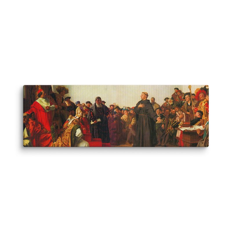 Martin Luther at the Diet of Worms (1521) by Anton von Werner | Canvas Print