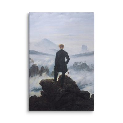 The Wanderer Above the Mists by Caspar David Friedrich (1818) | Canvas Print