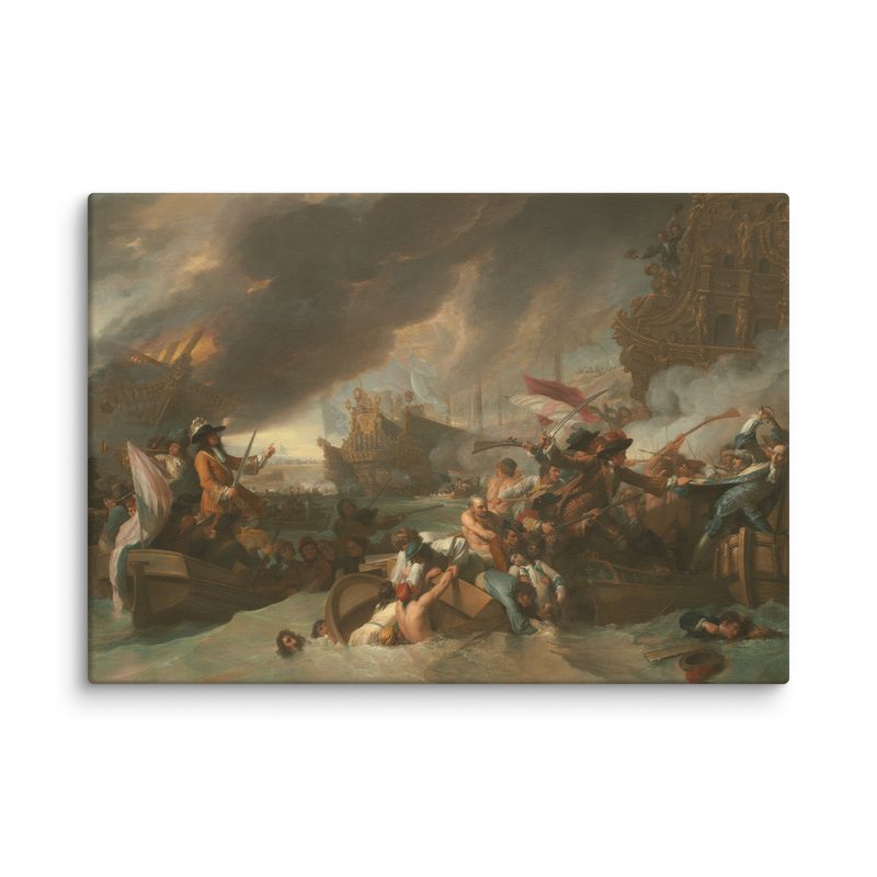 The Battle of La Hogue by Benjamin West (1778) | Canvas Print