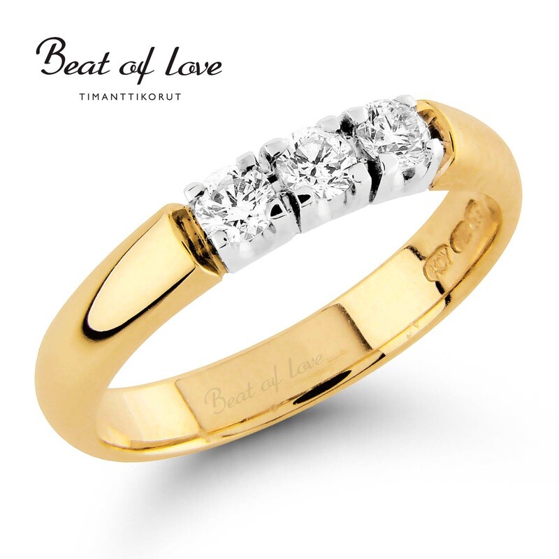 Beat of Love -timanttisormus